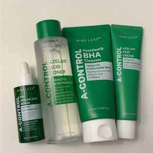 Nine Less A-Control Azelaic Acid Skincare Set – 4-Piece, Lightly Used